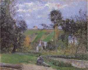 On the Bank of the ravine de Saint-Antoine, L'Hermitage, Pontoise by Camille Pissarro