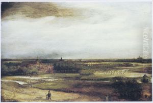 View of Saxenburg estate with bleaching fields near Haarlem