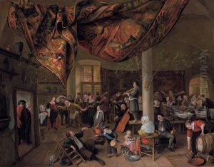 A peasant wedding by Jan Steen