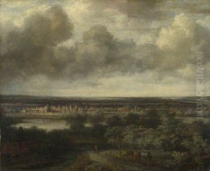 An Extensive Landscape with a Town by Philips Koninck