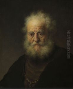 Buste eines Greises mit goldener Kette by Rembrandt