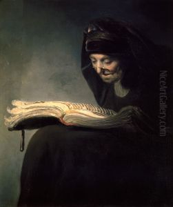 Rembrandt's mother, reading Rembrandt's mother, reading
