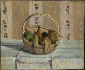 Apples and Pears in a Round Basket