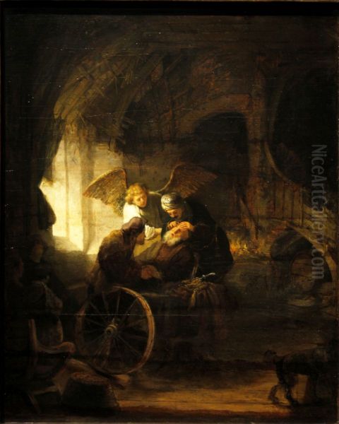 Tobias Healing his Father by Rembrandt - view 1