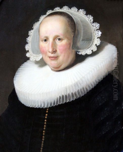 Portrait of Maertgen van Bilderbeecq, Wife of Willem Burggraeff - view 1