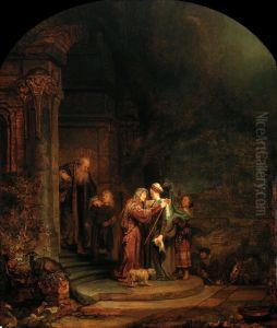 The Visitation by Rembrandt