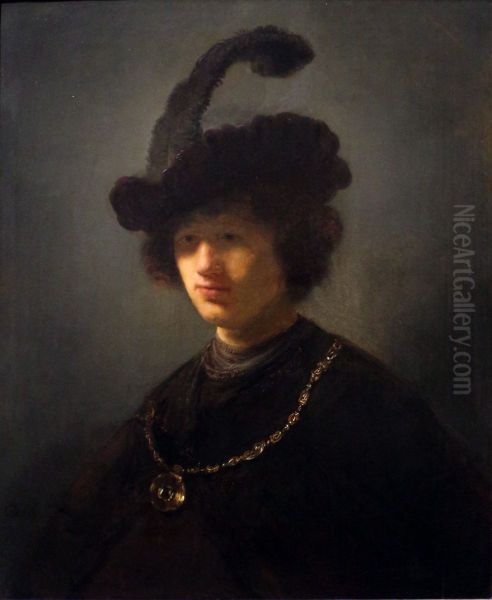Young Man with a Plumed Hat - view 1
