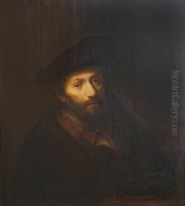 Bust of a Man with Beard and Beret (copy in Belton House) by Rembrandt
