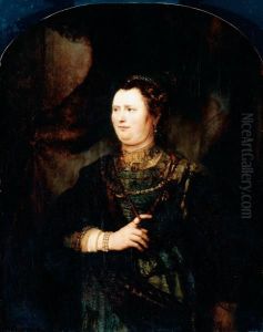 Portrait of a woman in military costume
