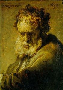 Bust of an old man by Rembrandt