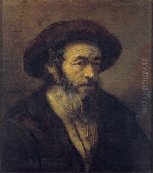 Old man with beard looking right - view 1