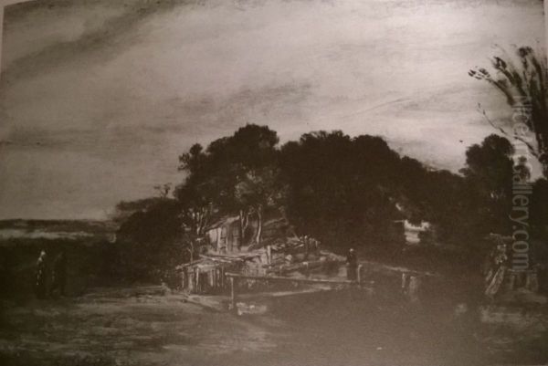 Landscape with cottages - view 1