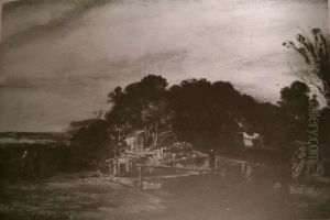 Landscape with cottages