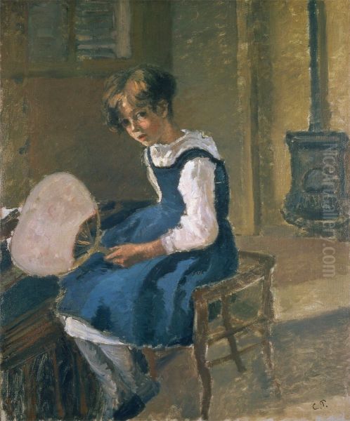 Jeanne holding a Fan - view 1