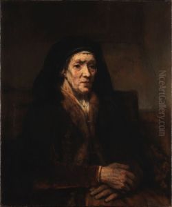 old woman looking right by Rembrandt
