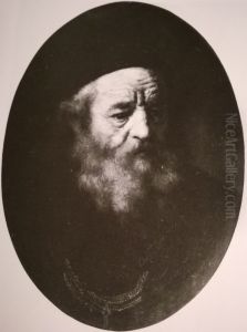 Bust of an Old Man with a Beard and a Cap by Rembrandt