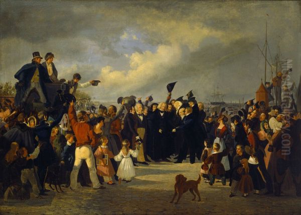The Reception of Thorvaldsen on Toldboden in Copenhagen the 17th of September 1838 - view 1