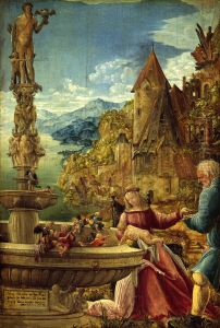 Ruhe auf der Flucht nach Agypten by Albrecht Altdorfer