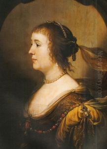 Portret van Amalia van Solms (1602-1675) by Gerard van Honthorst