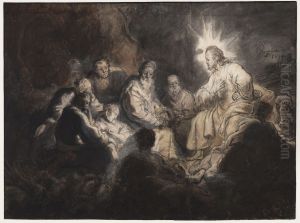 Christ and the apostles by Rembrandt