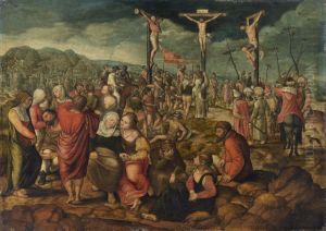 The crucifixion by Jan van Amstel