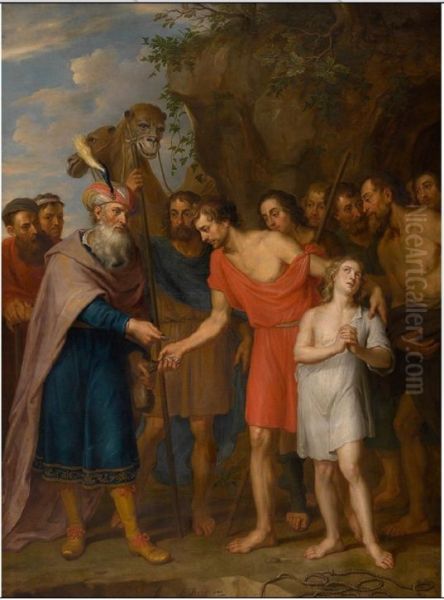 Joseph sold by his brothers - view 1