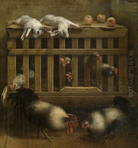 Fighting Cocks by Jacob Biltius