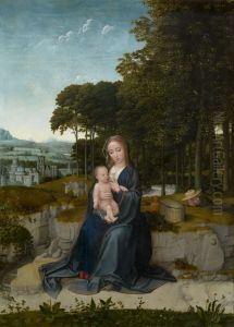 Rust tijdens de vlucht naar Egypte by Gerard David