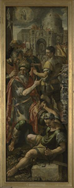 The Emperor Constantine erecting a church dedicated to Saint George - view 1