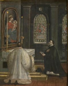 St. Didacus in prayer by Maerten De Vos