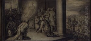 Saint Luke Appearing at the Curch of Our Lady in Tripoli by Maerten De Vos