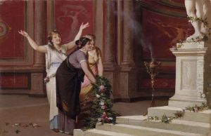 L'offerta A Venere by Amos Cassioli