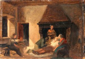 Scena Familiare by Amos Cassioli