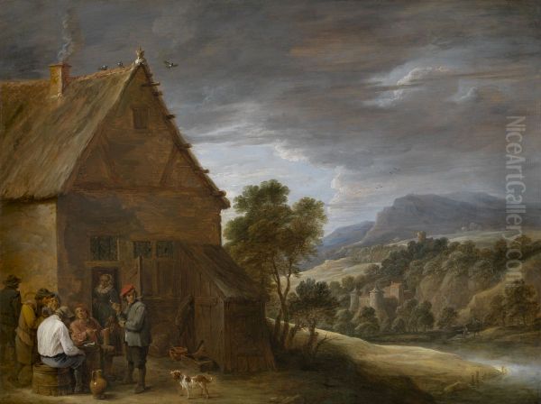 Voor de kroeg - view 1