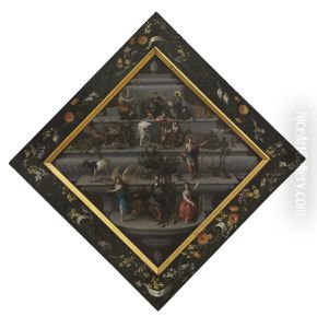 Blazoen van de rederijkerskamer 'De Violiere' by Hendrick van Balen the Elder