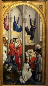 Priesterwijding, huwelijk en laatste oliesel by Rogier van der Weyden