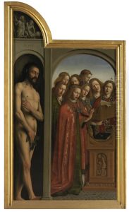 Adam and Singing Angels by Jan Van Eyck