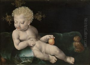 Christ-child with orb and pear by Joos Van Cleve
