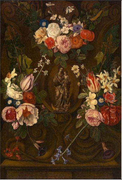 Madonna in a flower garland - view 1