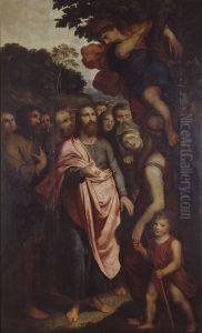 Christus en de tollenaar Zacheus (Het meerseniersaltaar)