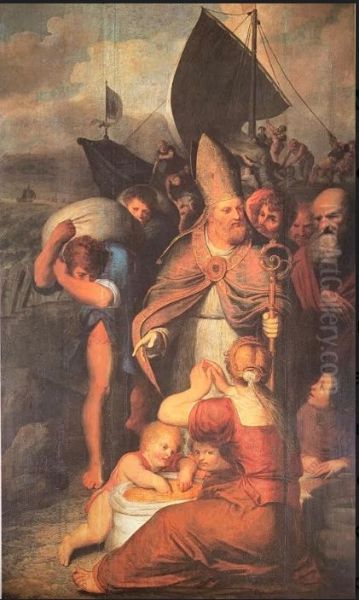 During a Famine in Myra Saint Nicholas Saves the People - view 1
