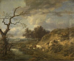 Landschap met vee by Jan Wijnants