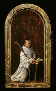 Diptych with Abbot Christiaan de Hondt by Master of 1499