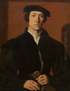 Portret van een man by Maarten Van Heemskerck