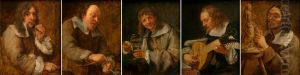 The Five Senses by Gonzales Coques