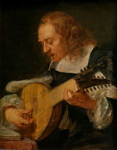Hearing (possibly a portrait of Jan Philips van Thielen) by Gonzales Coques