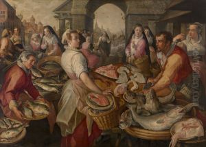De vismarkt by Joachim Beuckelaer