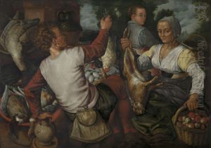 Marktkramers by Pieter Aertsen