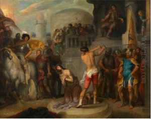 De onthoofding van de Heilige Paulus by Simon de Vos