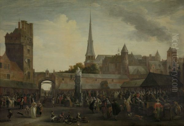 Fish market in Antwerp - view 1